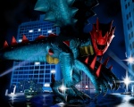 ambiguous_gender building city claws fangs feet feral night outside parody solo spotlight tail talons teeth thick_tail toes vehicle wings cosmo_(artist) godzilla_(series) mythology nintendo pokemon toho dragon druddigon generation_5_pokemon mythological_creature mythological_scalie pokemon_(species) scalie 5:4