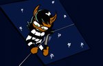 anthro black_hair evil_grin female green_eyes hair highlights_(coloring) knife night prison_uniform rope sky smile solo star starry_sky idytwisted nickelodeon t.u.f.f._puppy katty_katswell domestic_cat felid feline felis mammal colored hi_res