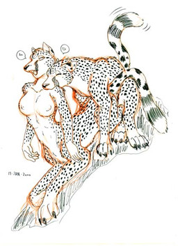ambiguous_penetration bestiality bite breasts claws duo eyes_closed female female_on_feral female_penetrated female_taur feral feral_on_taur feral_penetrating feral_penetrating_female feral_penetrating_taur from_behind_position fur heart_symbol intraspecies intraspecies_bestiality male male/female male_feral male_on_taur male_penetrating male_penetrating_female male_penetrating_taur markings mounting nipples nude nude_female nude_taur penetration penile penile_penetration quadruped romantic romantic_couple sex shoulder_bite simple_background spots spotted_body spotted_fur tail taur_penetrated vintage white_background el_muzzle_rover cheetah cheetah_taur felid felid_taur feline feline_taur mammal mammal_taur taur 2000 dated sketch traditional_media_(artwork)
