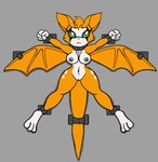 3_toes anthro barefoot bdsm bondage bound breasts cuff_(restraint) fantasy feet female nipples nude prisoner restrained restraints shackles solo submissive submissive_female suspension toes nidrog dust:_an_elysian_tail fidget_(elysian_tail) bat mammal nimbat hi_res