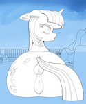 absurd_res anus big_butt butt cutie_mark equid equine equine_anus eyelashes female feral friendship_is_magic genitals hasbro hi_res horn mammal my_little_pony mythological_creature mythological_equine mythology optimus_(artist) puffy_anus pussy solo twilight_sparkle_(mlp) unicorn