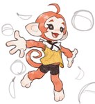 action_pose anthro biped blush clothed clothing fully_clothed fur open_mouth outstretched_arms pose simple_background smile solo young cerebropodrido super_monkey_ball super_monkey_ball_banana_rumble palette_(super_monkey_ball) haplorhine mammal monkey primate 2024 digital_drawing_(artwork) digital_media_(artwork) hi_res