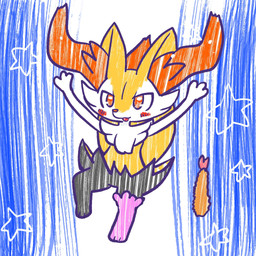 ambiguous_anthro ambiguous_gender anthro biped blush blush_stickers dipstick_tail food front_view looking_at_viewer markings midair no_pupils one_sock open_:3 open_mouth raised_arms shrimp_(food) simple_background snout solo star_polygon tail tail_markings annyui0611 nintendo pokemon braixen canid generation_6_pokemon mammal pokemon_(species) 1:1 2024 digital_drawing_(artwork) digital_media_(artwork) full-length_portrait hi_res japanese_description portrait translated_description