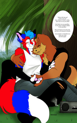 4_toes affectionate alternative_fashion anthro blue_markings blush caressing caressing_arm clothing cuddling duo electronics eyeshadow feet fur hand_holding love makeup male male/male markings orange_body orange_ears orange_fur outside piercing punk radio red_body red_fur shirt singing smile toes topwear white_clothing white_face white_shirt white_topwear nvmind mob_entertainment poppy_playtime smiling_critters cryx_the_fox dogday_(poppy_playtime) bird_dog canid canine canis cocker_spaniel domestic_dog fox hunting_dog mammal spaniel hi_res shaded