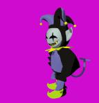 blue_body blue_skin clothed clothing dancing gloves handwear hat headgear headwear humanoid_pointy_ears jester legwear not_furry pointy_ears smile solo standing teeth why yellow_teeth fissionmetroid101 deltarune fortnite_default_dance undertale_(series) jevil_(deltarune) darkner humanoid imp 2018 3d_(artwork) 3d_animation animated digital_media_(artwork) loop low_res meme short_playtime