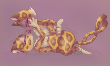 anthro anthro_on_anthro anthro_on_bottom anthro_on_top biped brown_body brown_fur chest_tuft colored_nails digitigrade dipstick_tail duo entwined_tails eyelashes eyes_closed eyeshadow female female/female female_anthro female_on_bottom female_on_top fluffy fluffy_tail french_kissing fur hand_on_face kissing leg_grab lying makeup markings nails on_back on_bottom on_top purple_eyeshadow purple_nails selfcest side_view simple_background snout spots spotted_body spotted_fur spotted_markings spotted_tail square_crossover tail tail_coil tail_markings tan_background tan_body tan_fur tongue tongue_out tuft yellow_body yellow_fur ariarik_o0 kirby_(series) kirby_and_the_forgotten_land nintendo clawroline felid leopard mammal pantherine 2025 5:3 digital_drawing_(artwork) digital_media_(artwork) english_description hi_res