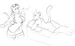 anthro big_breasts breasts butt clothed clothing female headgear headwear ill male male/female nude nurse nurse_clothing nurse_headwear nurse_uniform tail uniform exwolf85 the_shadow_of_light shads felid feline felis lion mammal pantherine hi_res partially_colored