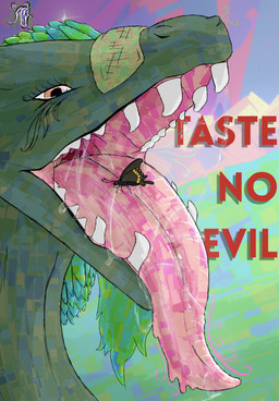 ambiguous_gender black_body bodily_fluids eyelashes feral green_body green_scales imminent_vore markings mouth_shot multicolored_wings open_mouth orange_eyes saliva saliva_string scale_markings scales solo teeth teeth_showing text tongue tongue_out wings yhr'ytr mythology arthropod butterfly dragon insect lepidopteran mythological_creature mythological_scalie scalie hi_res