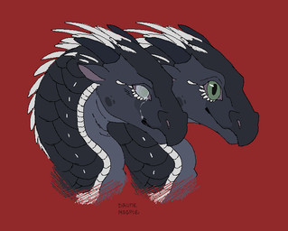 blind disability female feral solo drunkmagpie mythology wings_of_fire fan_character dragon hybrid icewing_(wof) mythological_creature mythological_scalie nightwing_(wof) scalie digital_drawing_(artwork) digital_media_(artwork) flat_colors pixel_(artwork) sketch