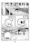 2016 animated_skeleton bone c-puff clothed clothing comic english_text hi_res humanoid male monochrome not_furry papyrus_(undertale) sans_(undertale) skeleton speech_bubble text undead undertale undertale_(series)