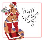 anthro boots bra breasts christmas_clothing christmas_headwear clothing costume eyebrows female footwear hat headgear headwear holidays holly_(plant) navel plant santa_costume santa_hat shoes underwear wide_hips zed-s christmas santa_claus vanessa_(zed-s) reptile scalie snake absurd_res digital_media_(artwork) hi_res