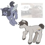 ambiguous_gender cutie_mark duo feathered_wings feathers feral flying fur hair hooves ponification tail wings 49gatitos clinical_trial hasbro my_little_pony mythology angel_martinez lee_smith earth_pony equid equine horse mammal mythological_creature mythological_equine pegasus pony hi_res nonbinary_(lore)