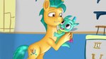 duo feral hug male office open_mouth jbond hasbro mlp_g5 my_little_pony mythology hitch_trailblazer_(mlp) sparky_sparkeroni_(mlp) dragon earth_pony equid equine horse mammal mythological_creature mythological_scalie pony scalie 16:9 hi_res widescreen adopted_(lore) adopted_son_(lore) adoptive_father_(lore)