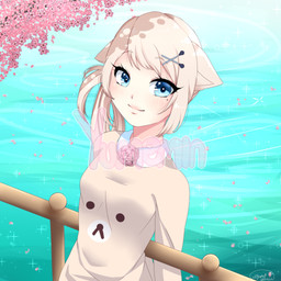 blue_eyes bridge clothing female leaf looking_at_viewer markings mole_(marking) plant smile solo sweater topwear tree yumemin animal_humanoid humanoid 1:1