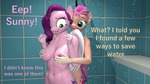 16:9 3d_(artwork) anthro anthrofied bathing breast_fondling breast_play breasts dialogue digital_media_(artwork) duo english_text equid equine female female/female fondling friendship_is_magic hand_on_breast hasbro hi_res mammal mlp_g5 my_little_pony mythological_creature mythological_equine mythology navel nipples nude papadragon69 pegasus pipp_petals_(mlp) showering sunny_starscout_(mlp) text widescreen wings
