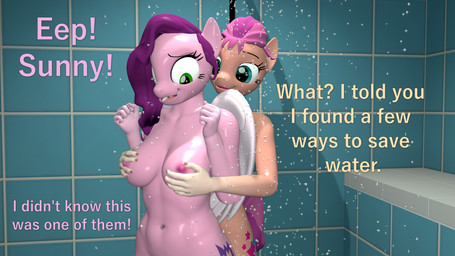 anthro anthrofied bathing breast_fondling breast_play breasts dialogue duo female female/female fondling hand_on_breast navel nipples nude showering text wings papadragon69 friendship_is_magic hasbro mlp_g5 my_little_pony mythology pipp_petals_(mlp) sunny_starscout_(mlp) equid equine mammal mythological_creature mythological_equine pegasus 16:9 3d_(artwork) digital_media_(artwork) english_text hi_res widescreen