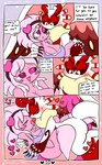anthro base_three_layout blockage_(layout) blush bodily_fluids chaos_elfilis chinchilla chinchillid comic duo english_text female four_frame_image french_kissing heart_symbol hi_res horizontal_blockage kirby_(series) kirby_and_the_forgotten_land kissing lewdchuu_(artist) licking_tongue male male/female mammal nintendo p.k-98 pink_body rodent tears text three_row_layout white_body