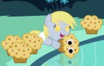 blonde_hair clean_diaper clothed clothed_feral clothing daww diaper diaper_only female feral flower food googly_eyes hair mirror_pool muffin navel open_mouth plant solo toddler topless wearing_diaper yellow_eyes young young_feral beavernator friendship_is_magic hasbro my_little_pony derpy_hooves_(mlp) equid equine horse mammal pony absurd_res hi_res