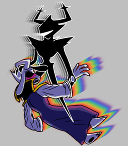 ambiguous_gender anthro black_body blush clothing duo eyeless forced formless fur genitals gold_(metal) gold_jewelry grey_background hole_in_arm jewelry male male/ambiguous penis penis_on_face robe simple_background slim white_body white_fur detrefle13 deltarune undertale undertale_(series) asriel_dreemurr_(god_form) roaring_knight bovid caprine goat humanoid mammal hi_res