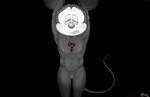 anthro arms_above_head black_background bound featureless_crotch half-closed_eyes heartless_symbol male narrowed_eyes nipples nude open_mouth raised_tail simple_background solo tail tongue jimfoxx disney kingdom_hearts square_enix mickey_mouse mammal mouse murid murine rodent 2020 signature