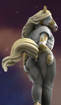 anthro blonde_hair blue_eyes female hair looking_at_viewer loral_(chonk3rr) solo standing chonk3rr hero_forge equid equine horse mammal 3d_(artwork) digital_media_(artwork)