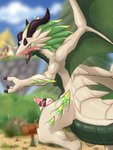 blush bodily_fluids cum feral genital_fluids genitals horn male open_mouth penis precum solo tail tapering_penis wings yellow_eyes blackontrack cygames dragalia_lost mythology nintendo high_midgardsormr_(dragalia_lost) dragon mythological_creature mythological_scalie scalie 3:4 hi_res