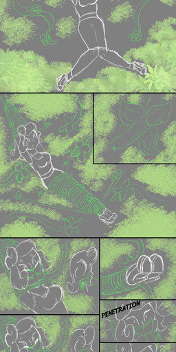 bdsm bondage bound clothing damsel_in_distress female footwear helpless high_heels inflated_belly legwear pantyhose peril plant_vore seedbed shoes vore fancyfalls autumn_science human mammal absurd_res comic hi_res long_image tall_image