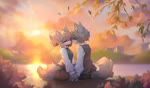 anthro biped building clothed clothed_anthro clothed_female clothed_male clothing cloud detailed_background duo eyes_closed falling_leaves female female_anthro fluffy fluffy_tail fur hair hair_between_eyes hand_holding inner_ear_fluff light male male/female male_anthro romantic romantic_ambiance romantic_couple short_hair sitting sitting_on_ground sun sunlight sunset tail tuft wind choecoga healingpit canid canine canis mammal wolf 2024 2d_animation animated digital_media_(artwork) english_description high_framerate motion_tweening no_sound short_playtime webm