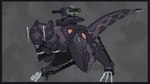 biped digitigrade feral gun knife looking_at_viewer machine ranged_weapon simple_background solo tail thick_thighs weapon weapon_tail borisalien konami metal_gear metal_gear_rising:_revengeance platinumgames raptor_(metal_gear) dinosaur dromaeosaurid prehistoric_species reptile robot scalie theropod hi_res