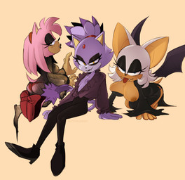 accessory all_fours anthro bat_wings big_breasts big_ears black_eyeshadow black_nose blue_eyes breasts butt clothed clothing eyeshadow fangs female front_view fur green_eyes group hair_accessory hairband kneeling looking_at_viewer makeup membrane_(anatomy) membranous_wings nipple_slip one_breast_out pink_body pink_fur pupils purple_body purple_fur purple_wings sitting slit_pupils small_breasts tan_body tan_fur teeth text tongue tongue_out trio vampire_costume white_body white_fur wings yellow_eyes mythiilewdii sega sonic_the_hedgehog_(series) amy_rose blaze_the_cat rouge_the_bat bat domestic_cat eulipotyphlan felid feline felis hedgehog mammal absurd_res artist_name hi_res watermark