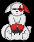 black_eyes claws depression feral fluffy fur hopelessness male red_body red_fur red_sclera sitting solo white_body white_fur zangtober_2020 darknetic nintendo pokemon generation_3_pokemon pokemon_(species) zangoose 4:5 absurd_res alpha_channel digital_media_(artwork) hi_res