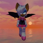 anthro bodysuit boots clothing crossgender eyeshadow femboy footwear ftm_crossgender fur hair hair_over_eye high_heeled_boots high_heels makeup male shoes skinsuit solo sunset tight_clothing white_body white_fur wings beepboopthebot sega sonic_the_hedgehog_(series) rogue_the_bat_(nikkikaji) rouge_the_bat bat mammal 1:1 3d_(artwork) digital_media_(artwork) hi_res