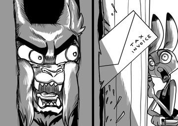 anthro buckteeth clothing dipstick_ears duo ear_markings female female_anthro holding_knife holding_object knife letter male male_anthro markings multicolored_ears open_mouth parody pupils shirt snout tank_top teeth tongue topwear daigaijin disney here's_johnny_(meme) stephen_king_(copyright) the_shining zootopia judy_hopps pawbert_lynxley felid feline lagomorph leporid lynx mammal rabbit greyscale hi_res monochrome