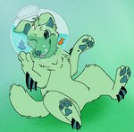 ambiguous_gender aquarium blep bubble button_ears featureless_crotch feral fish_bowl floppy_ears fur green_background green_body green_fur group head_tuft leg_fins one_eye_closed pawpads pink_tongue simple_background sitting smile snout solo_focus tail teal_eyes teal_inner_ear teal_nose teal_pawpads tongue tongue_out trio tuft vivarium water wet wet_body wet_fur sebdoggo canid canine canis domestic_dog fish mammal marine 2013 aliasing digital_drawing_(artwork) digital_media_(artwork) flat_colors full-length_portrait low_res microsoft_paint_(artwork) portrait