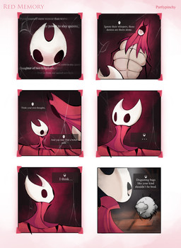 2_horns 6_panel_comic ambiguous_gender anthro black_eyes black_legs cloak clothing dialogue ellipsis empty_eyes feral group hood horn looking_at_another racism red_cloak red_clothing sitting talking_to_another text text_box thread trio white_text partlypinchy hollow_knight:_silksong hollow_knight_(franchise) team_cherry herrah_(hollow_knight) hornet_(hollow_knight) arthropod 2025 absurd_res comic english_text hi_res daughter_(lore) female_(lore) mother_(lore) mother_and_child_(lore) mother_and_daughter_(lore) parent_(lore) parent_and_child_(lore) parent_and_daughter_(lore)