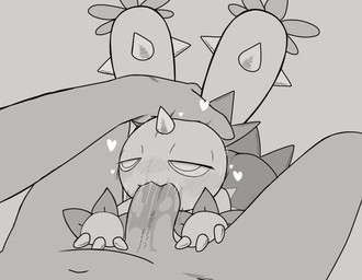 ambiguous_gender blush butt butt_from_the_front cactus duo erection fellatio genitals hand_on_head head_grab heart_symbol human_on_humanoid interspecies larger_human larger_male male male/ambiguous not_furry oral penile penis plant pokephilia sex size_difference smaller_ambiguous mawaifu nintendo pokemon elemental_creature flora_fauna generation_5_pokemon human humanoid mammal maractus pokemon_(species) 2023 hi_res monochrome