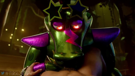 anthro bench clothing duo eyewear fellatio fingerless_gloves first_person_view genitals glasses glitter gloves handwear human_pov humanoid_genitalia humanoid_penis lying machine male male/male male_pov metal moan mohawk on_back oral oral_penetration penetration penile penis plant realistic sex shoulder_pads size_difference tree afterglownsfw sound_warning metallicfox0_(va) five_nights_at_freddy's five_nights_at_freddy's:_security_breach scottgames steel_wool_studios montgomery_gator alligator alligatorid animatronic crocodilian human mammal reptile robot scalie 16:9 2026 3d_(artwork) 3d_animation animated digital_media_(artwork) high_framerate long_playtime sound voice_acted webm widescreen