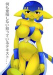 absurd_res animal_crossing ankha_(animal_crossing) ankhavoir_(ashraely) anthro ashraely big_breasts blue_hair blush breasts butt clothing digital_media_(artwork) domestic_cat egyptian felid feline felis female fingers fur gardevoir generation_3_pokemon genitals hair hi_res huge_breasts humanoid_genitalia hybrid jewelry mammal nintendo nipples nude pokemon pokemon_(species) pussy simple_background solo text thick_thighs wide_hips yellow_body