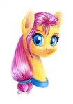 eyebrows eyelashes eyeshadow female feral fur hair looking_at_viewer makeup orange_body orange_fur pink_hair simple_background solo teal_eyes three-quarter_view white_background maytee hasbro mlp_g5 my_little_pony sunny_starscout_(mlp) earth_pony equid equine horse mammal pony 2022 bust_portrait colored_pencil_(artwork) hi_res portrait traditional_media_(artwork)