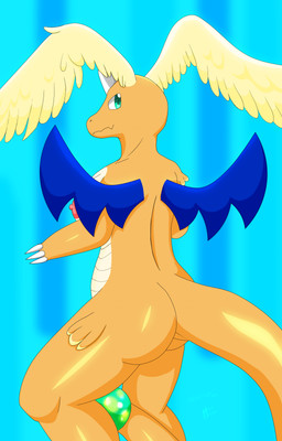 anthro belly breasts butt claws clothing erect_nipples female green_eyes horn looking_back nipples nude simple_background smile solo spread_wings tail tail_orb thick_thighs wings faremertiuy macamacrez mythology nintendo pokemon dragon generation_9_pokemon mega_dragonite mega_evolution mythological_creature mythological_scalie pokemon_(species) scalie 2025 hi_res