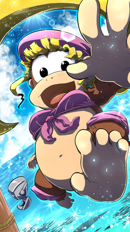 barefoot clothing feet female prehensile_feet solo toes krona donkey_kong_(series) nintendo dixie_kong haplorhine mammal monkey primate 2018 9:16 hi_res