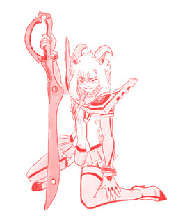 anthro blush bottomwear bulge clothed clothing crossdressing femboy flustered horn kneeling legwear long_ears male melee_weapon simple_background skirt solo stockings sword weapon white_background pharaocat kill_la_kill studio_trigger undertale undertale_(series) asriel_dreemurr senketsu boss_monster_(undertale) bovid caprine goat kamui_(kill_la_kill) mammal 4:5 crossover hi_res