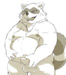 anthro balls belly genitals humanoid_genitalia humanoid_hands humanoid_penis kemono male moobs navel nipples overweight overweight_anthro overweight_male penis simple_background solo white_background hysk sengoku_puzzle tokugawa_ieyasu canid canine mammal raccoon_dog tanuki 2020 hi_res