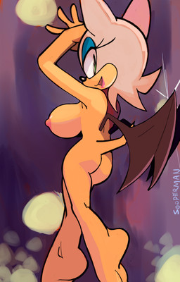 anthro areola big_breasts blue_eyeshadow breasts butt camera_flash eyeshadow female green_eyes looking_at_viewer makeup membrane_(anatomy) membranous_wings nipples nude nude_female open_mouth pink_areola pink_nipples public public_nudity smile solo standing tail walking wings sooperman third-party_edit sega sonic_the_hedgehog_(series) rouge_the_bat bat mammal 2026 hi_res