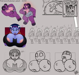 anthro areola big_breasts breast_play breasts clothed clothing dancing ear_piercing fangs female genitals hair huge_breasts lipstick makeup nipples non-mammal_breasts piercing sex simple_background smile solo tail teeth titfuck drxii brain_dead_13 kobold_quest cherry_kobold snozberry_kobold vivi_(brain_dead_13) humanoid kobold reptile scalie vampire digital_media_(artwork) hi_res