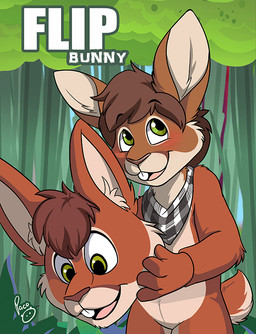 anthro blush brown_body brown_fur brown_hair brown_nose cheek_tuft clothed clothing costume facial_tuft front_view fur fursuit glistening glistening_eyes green_eyes hair happy male messy_hair open_mouth open_smile outside short_hair smile solo standing tuft young young_anthro young_male pandapaco flip_bunny lagomorph leporid mammal rabbit
