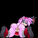 anthro butt female genitals presenting pussy shaking_butt solo knotalot sega sonic_the_hedgehog_(series) amy_rose eulipotyphlan hedgehog mammal 1:1 2_frame_animation animated short_playtime