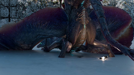 bioluminescence butt female female_feral feral glowing glowing_eyes presenting presenting_hindquarters snow solo decary aredatori_(modeler) capcom monster_hunter mythology dragon mythological_creature mythological_scalie scalie velkhana 16:9 3d_(artwork) 3d_animation animated digital_media_(artwork) hi_res loop no_sound short_playtime webm widescreen
