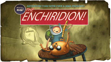 anthro backpack baguette balaclava bread clothing duo food furniture hat headgear headwear male mask on_model shirt smile t-shirt table title title_card toony topwear window nick_jennings paul_linsley phil_rynda_(artist) adventure_time cartoon_network finn_the_human jake_the_dog canid canine canis domestic_dog human mammal 16:9 hi_res official_art widescreen