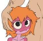 anthro blush blush_lines duo female hair hand_on_head head_on_hip looking_at_viewer male nude orange_hair parody pink_body pink_skin simple_background vein white_background tullymonst3r amphibia_(series) blacked_hand disney polly_plantar amphibian frog human mammal 2023 meme